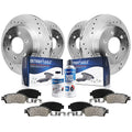 Detroit Axle - Brake Kit for 07-09 Ford Expedition Lincoln Navigator Drilled & Slotted Disc Brake Rotors 2007 2008 2009 Ceramic